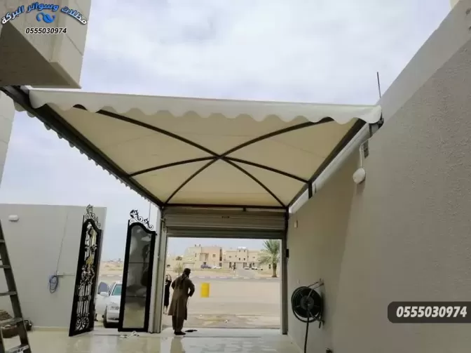 بيوت شعر وهناجر ومظلات وسواتر حي الخزامى