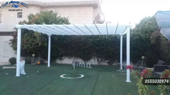 تركيب مظله حديقة خشبية صور مظلات حدائق الرياض