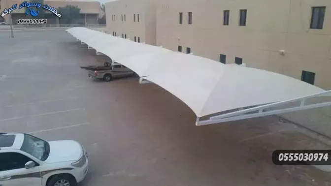 مظلة سيارات حديد وقماش تركيب مظلات السيارات